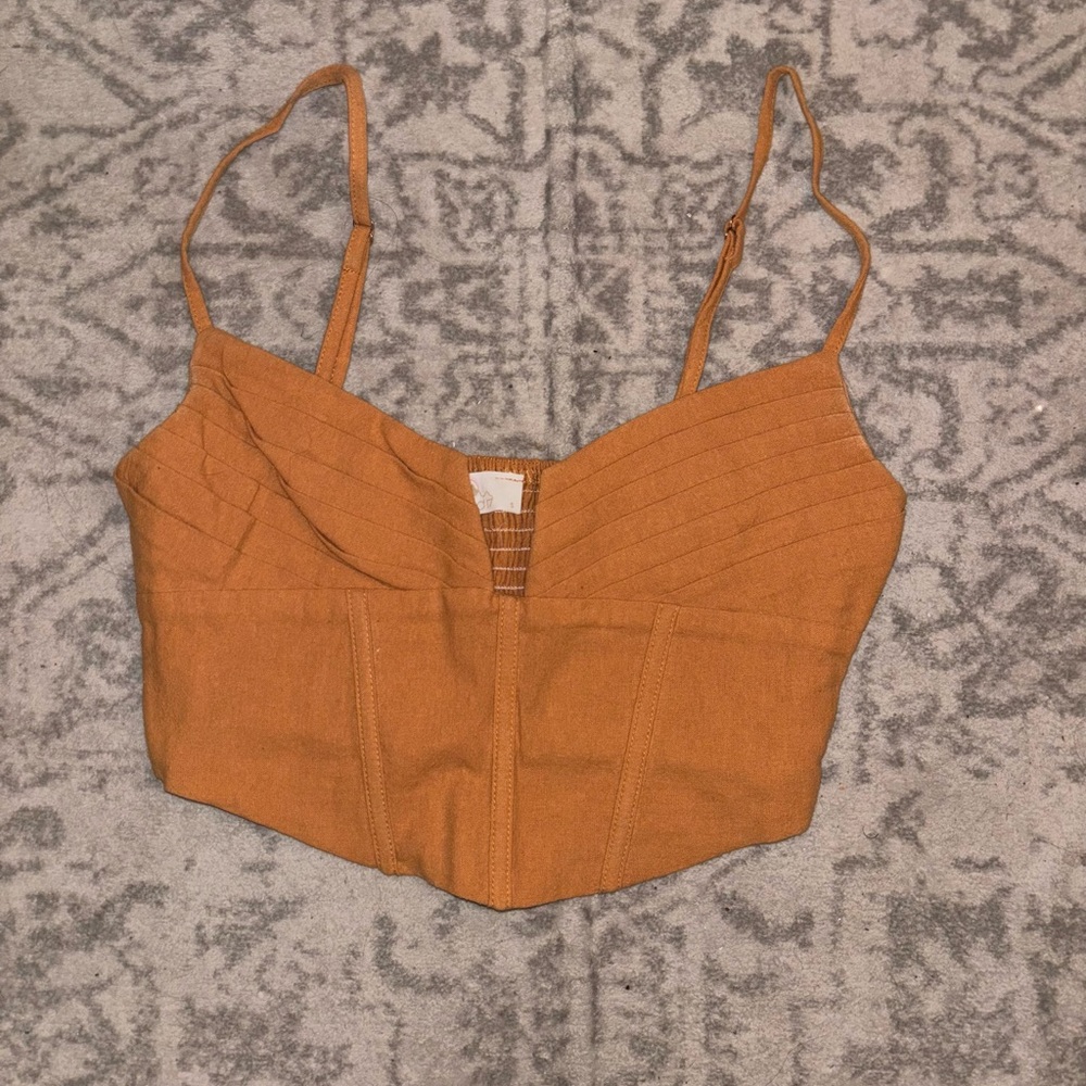 Chic Women's Burnt Orange Crop Top